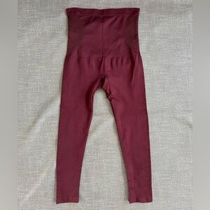 Shapermint High Waist and Leg High Compression Leggings Women’s Size XL Burgundy